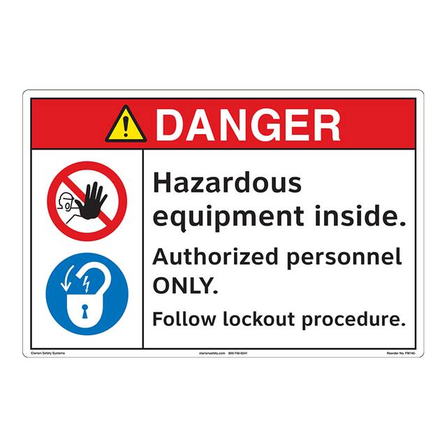 FM146-MPSW3 DANGER  12" X 18" ,FLOOR DECAL
