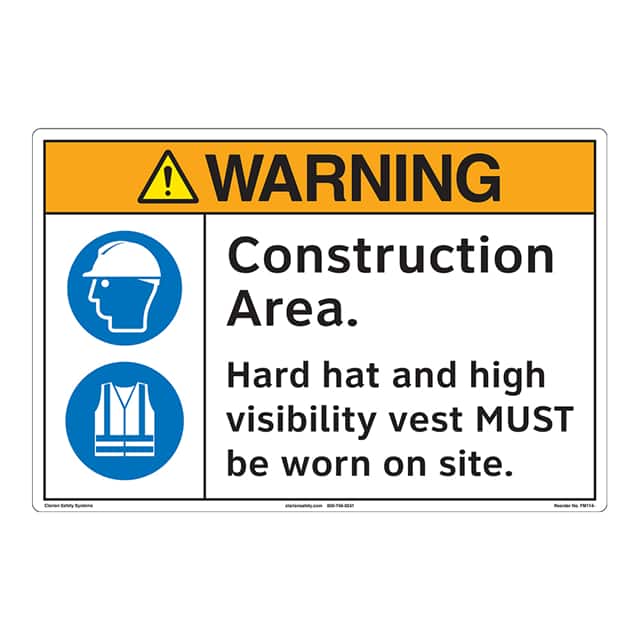 FM114-MPSW3 WARNING  12" X 18" ,FLOOR DECAL