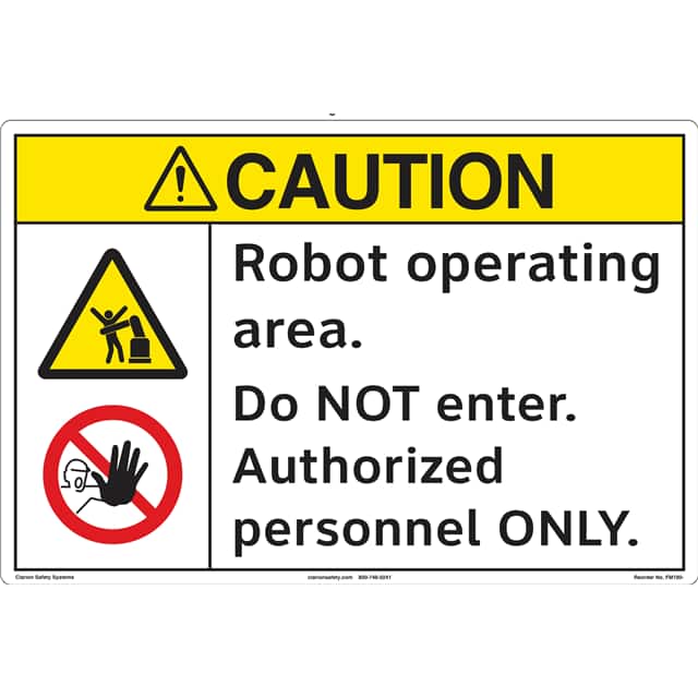 FM190-MPSW3 WARNING  12" X 18" ,FLOOR DECAL