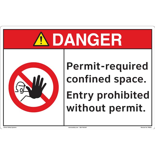 FM203-MPSW3 DANGER  12" X 18" ,FLOOR DECAL