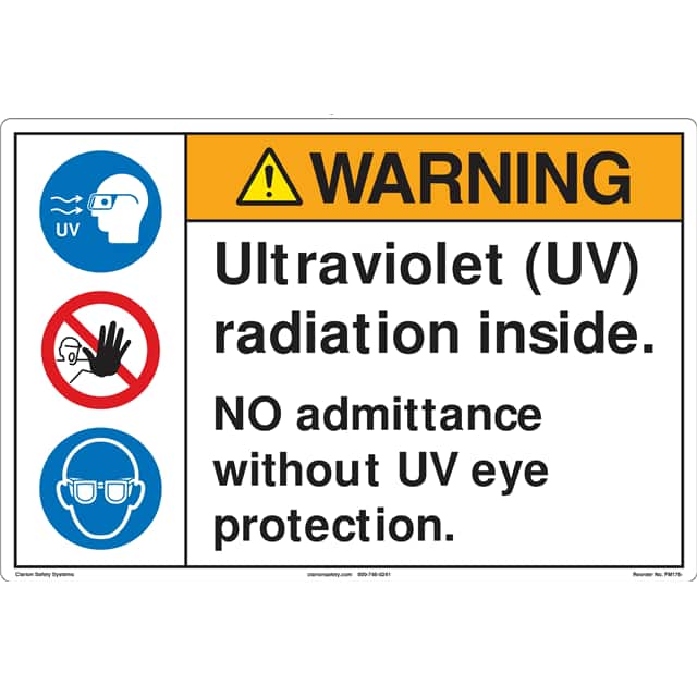 FM176-MPSW3 WARNING  12" X 18" ,FLOOR DECAL