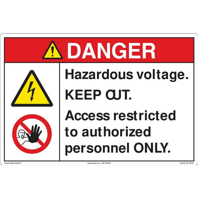 FM142-MPSW3 DANGER  12" X 18" ,FLOOR DECAL