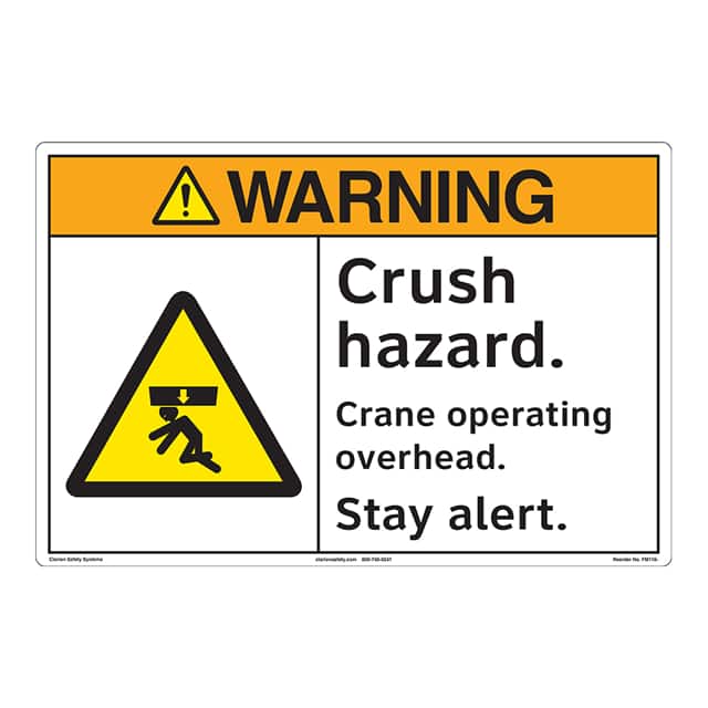 FM116-MPSW3 WARNING  12" X 18" ,FLOOR DECAL