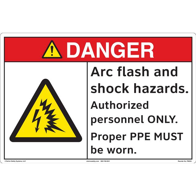 FM202-MPSW3 DANGER  12" X 18" ,FLOOR DECAL