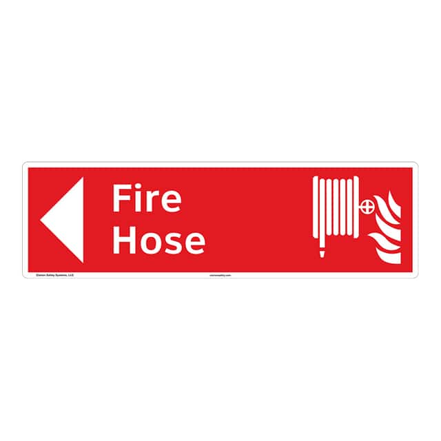 F1018-BJCNH FIRE PLASTIC SIGN 17" X 5"
