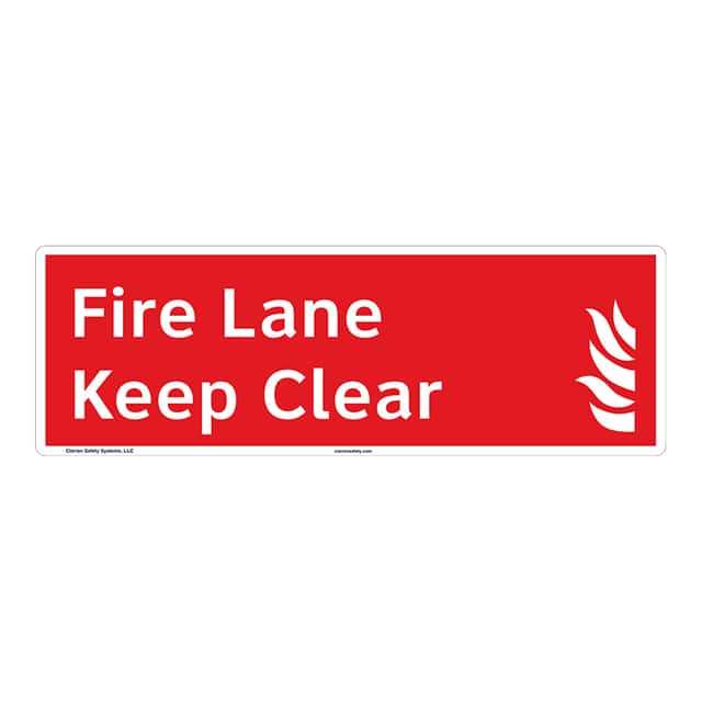 F1021-BJFC FIRE PLASTIC SIGN 15" X 5"