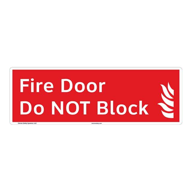 F1023-BJFC FIRE PLASTIC SIGN 15" X 5"