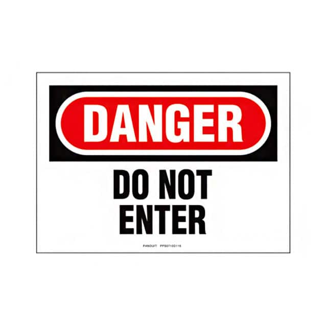 PPS0710D116 SIGN ELECTRL WARN 10"X7" BLK/RED