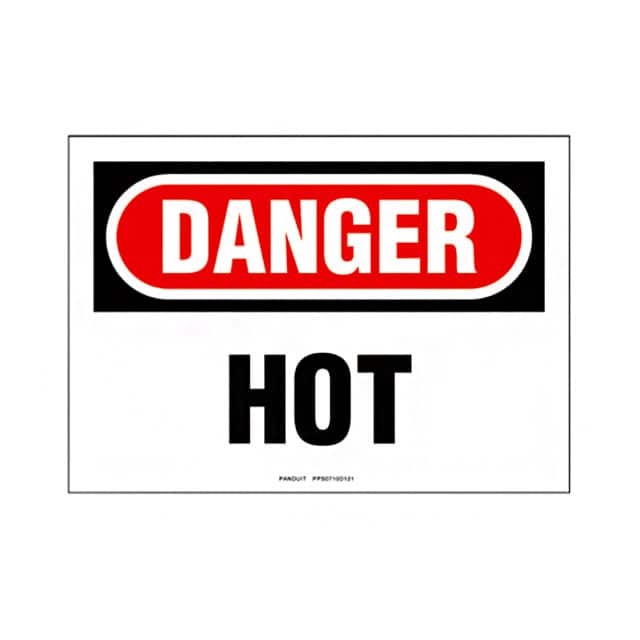 PPS0710D121 SIGN ELECTRL WARN 10"X7" BLK/RED