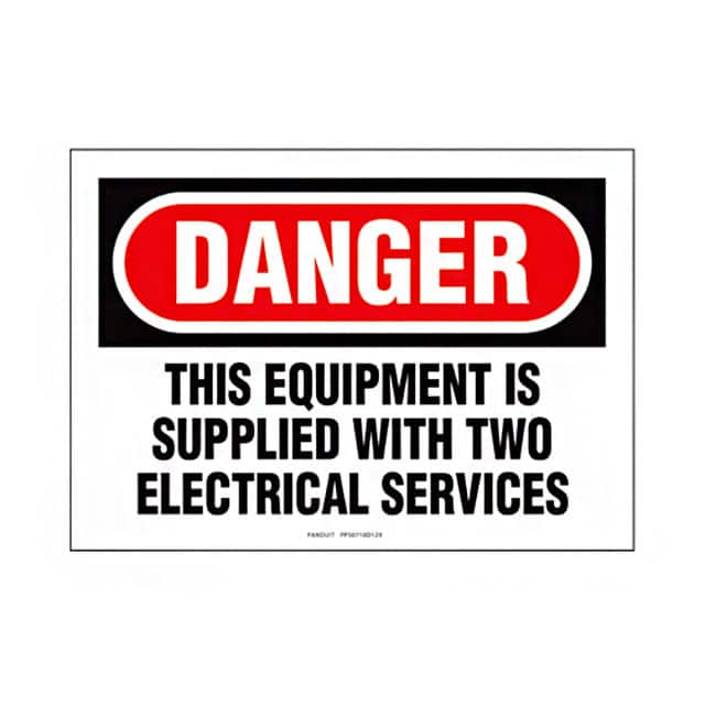 PPS0710D129 SIGN ELECTRL WARN 10"X7" BLK/RED