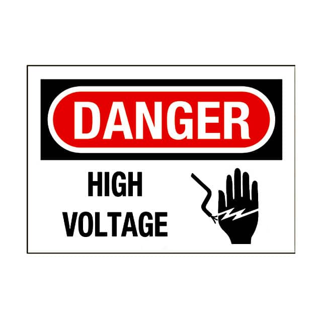 PPS0710D76 SIGN ELECTRL WARN 10"X7" BLK/RED