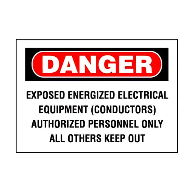 PPS0710D77 SIGN ELECTRL WARN 10"X7" BLK/RED