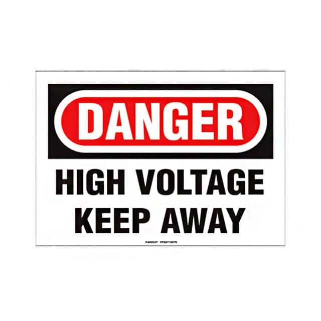 PPS0710D79 SIGN ELECTRL WARN 10"X7" BLK/RED