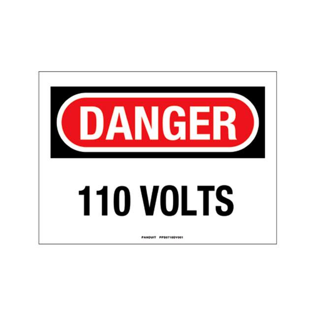 PPS0710DV001 SIGN ELECTRL WARN 10"X7" BLK/RED