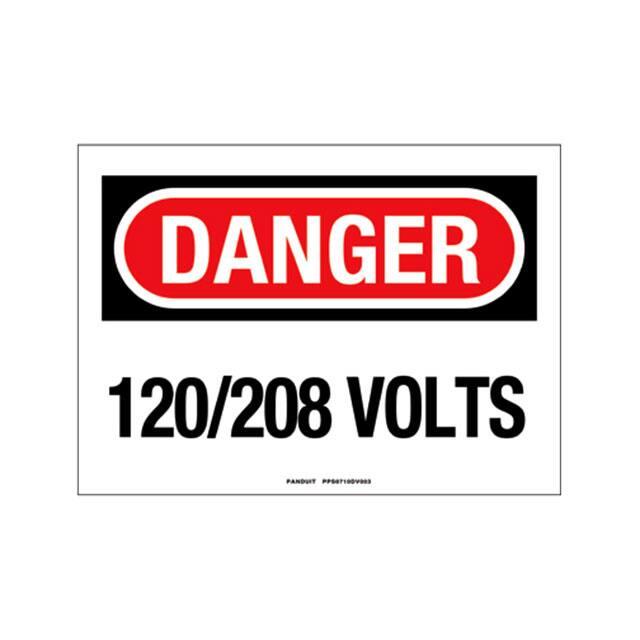 PPS0710DV003 SIGN ELECTRL WARN 10"X7" BLK/RED