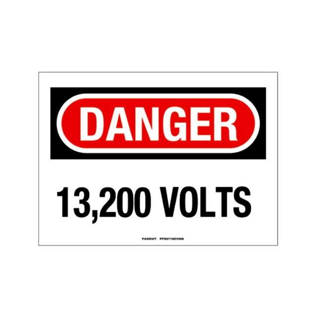 PPS0710DV006 SIGN ELECTRL WARN 10"X7" BLK/RED