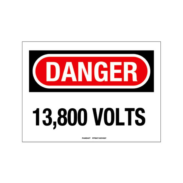 PPS0710DV007 SIGN ELECTRL WARN 10"X7" BLK/RED