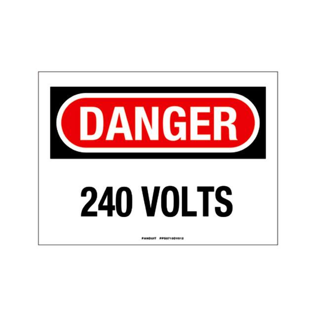 PPS0710DV012 SIGN ELECTRL WARN 10"X7" BLK/RED