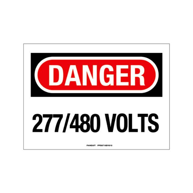 PPS0710DV013 SIGN ELECTRL WARN 10"X7" BLK/RED