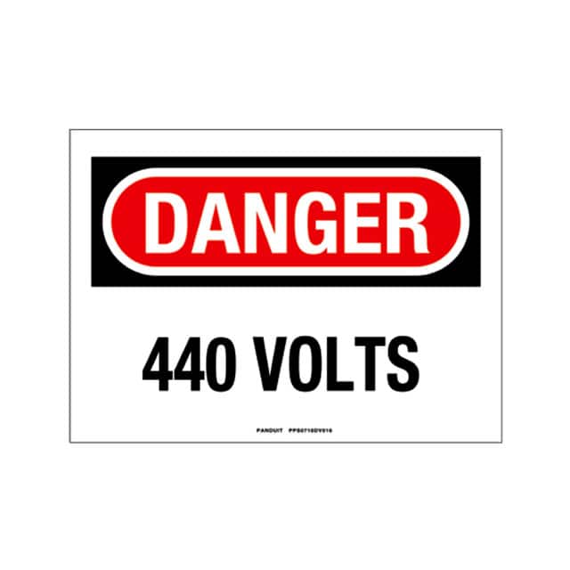 PPS0710DV016 SIGN ELECTRL WARN 10"X7" BLK/RED