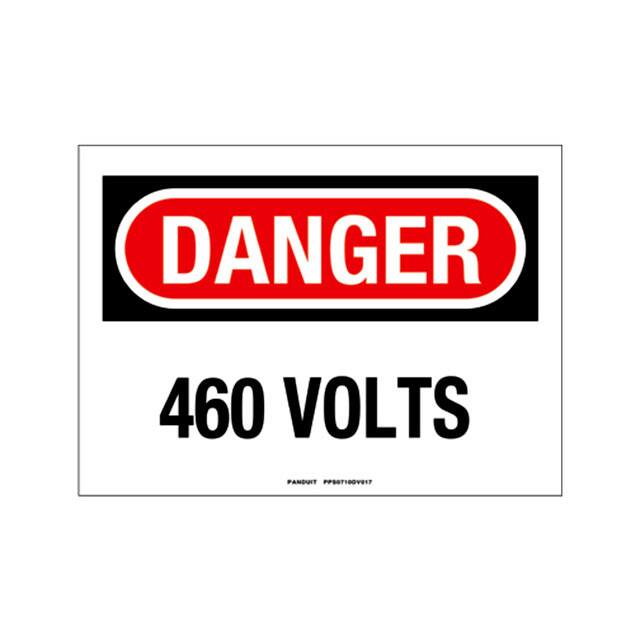 PPS0710DV017 SIGN ELECTRL WARN 10"X7" BLK/RED