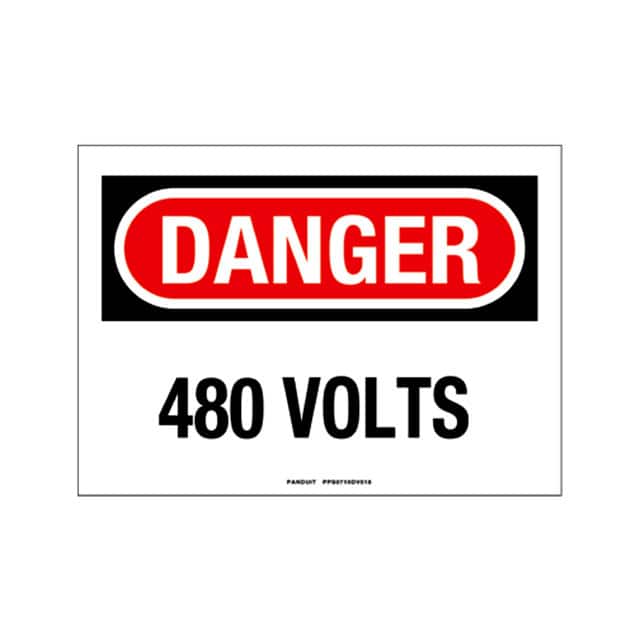 PPS0710DV018 SIGN ELECTRL WARN 10"X7" BLK/RED