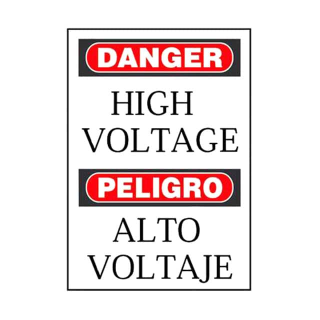 PPS1007D72SE SIGN ELECTRL WARN 10"X7" BLK/RD