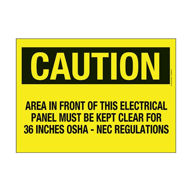 PPS1014C141 SIGN ELECTRL WARN 14"X10" BLK/YL