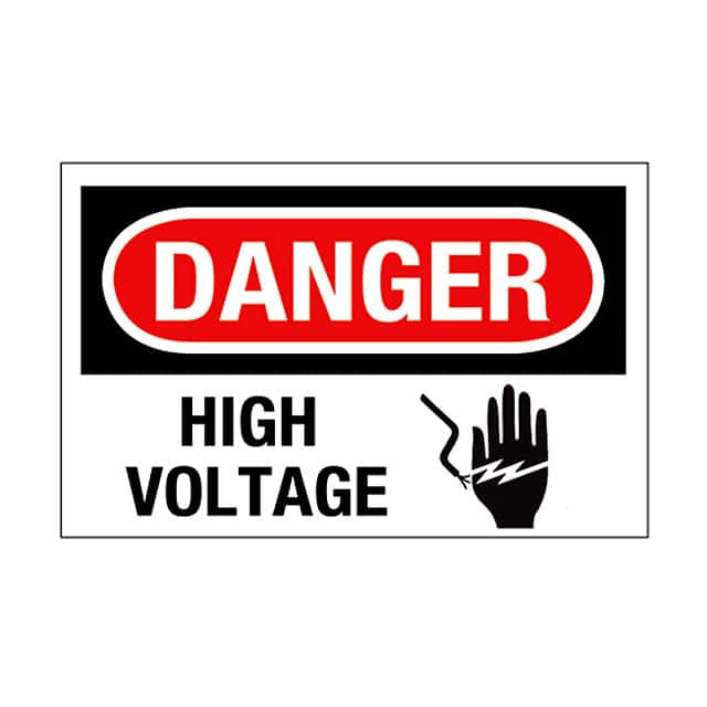 PPS1014D76 SIGN ELECTRL WARN 14"X10" BLK/RD