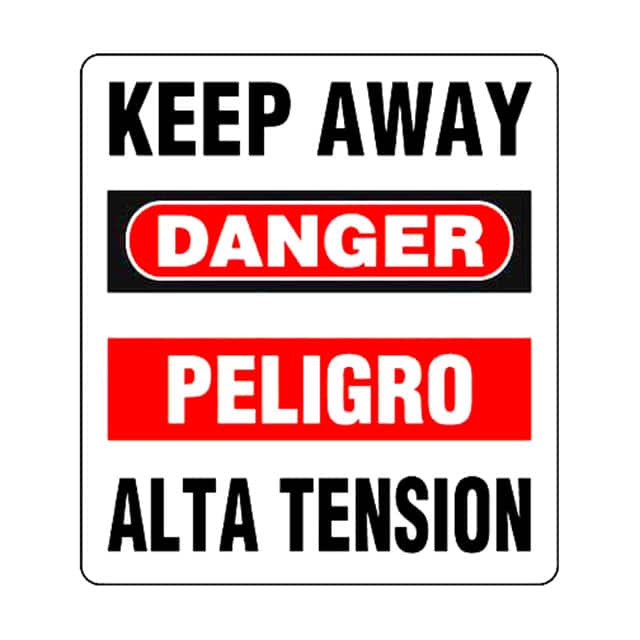 PRS0910D453 SIGN ELECTRL WARN 10"X9" BLU/WHT
