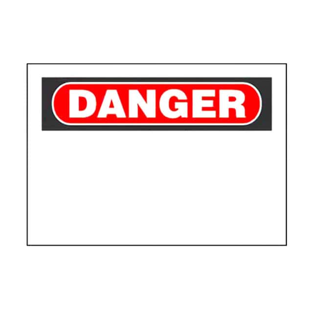 SEZ-1DLL SIGN ELECTRL WARN 11"X8.5" BK/RD