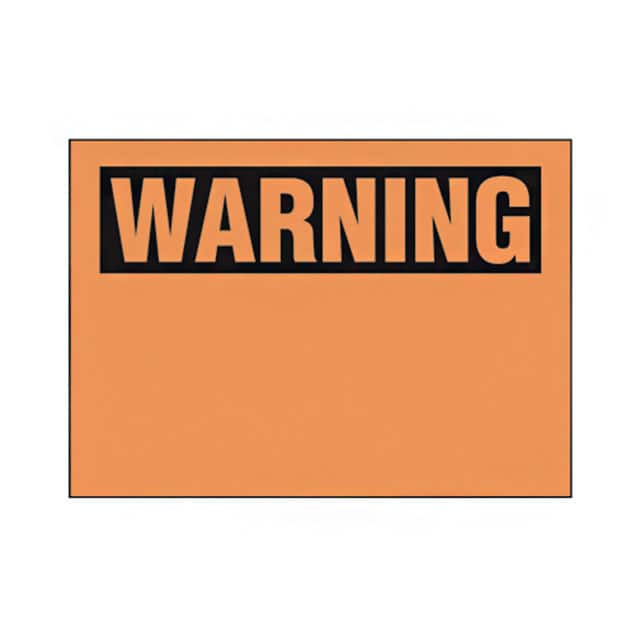 SEZ-1WLL SIGN ELECTRL WARN 11"X8.5" BK/OR