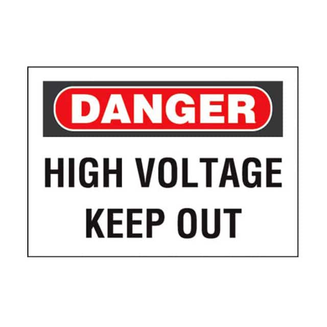 PAS1014D73 SIGN ELECTRL WARN 14"X10" BLK/RD