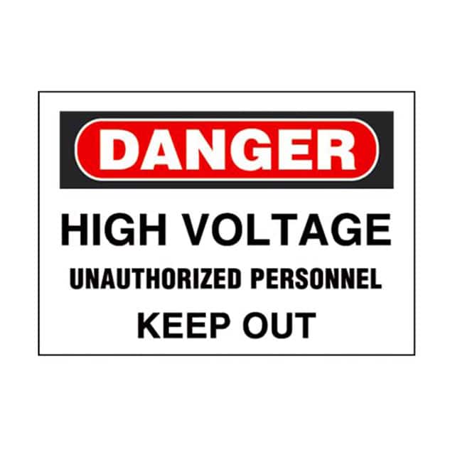 PAS1420D75 SIGN ELECTRL WARN 20"X14" BK/RED
