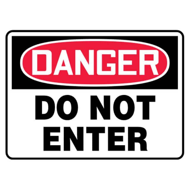 PRS0710D7013 SIGN 10"X7" RED/BLACK/WHITE