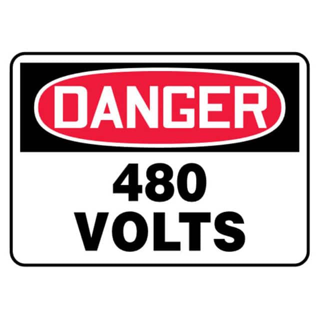 PVS1014D7130 SIGN ELECTRL WARN 14"X10" R/BK/W