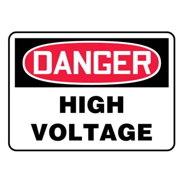 PVS1014D7133 SIGN ELECTRL WARN 14"X10" R/BK/W