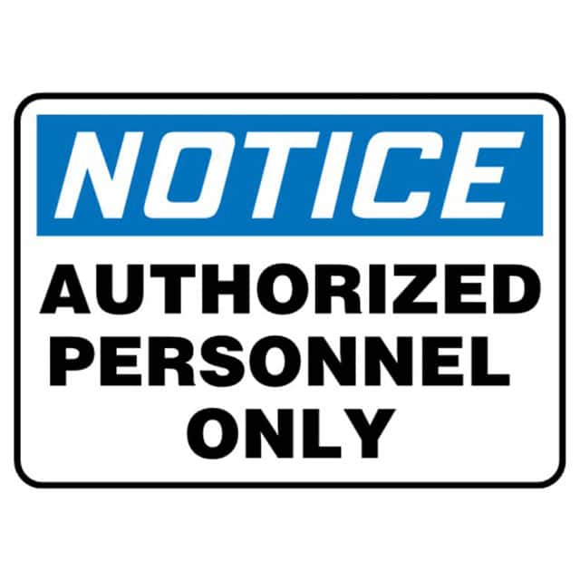 PVS1014N7008 SIGN 14"X10" BLACK/BLUE/WHITE