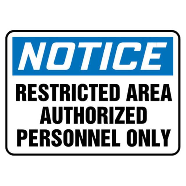 PVS1014N7037 SIGN 14"X10" BLACK/BLUE/WHITE
