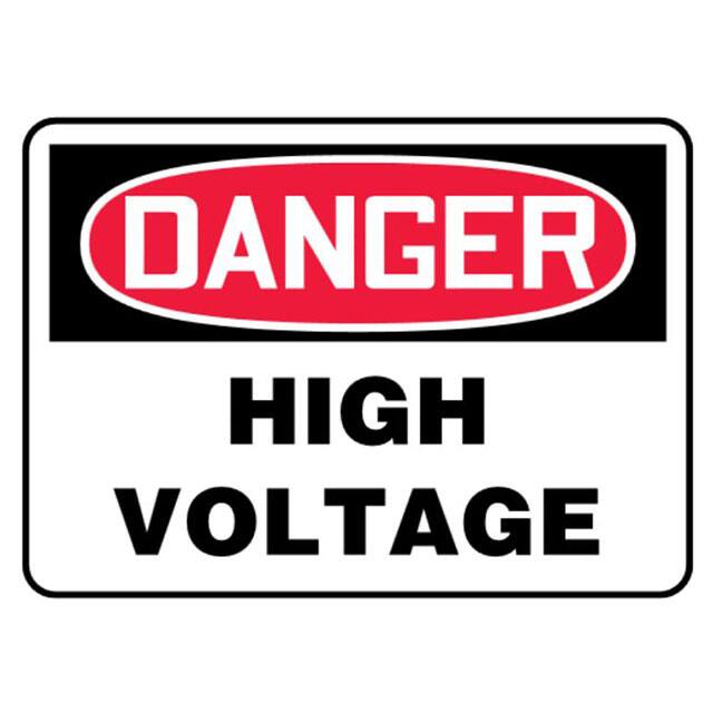 PLVS1014D7133 SIGN ELECTRL WARN 14"X10" R/BK/W