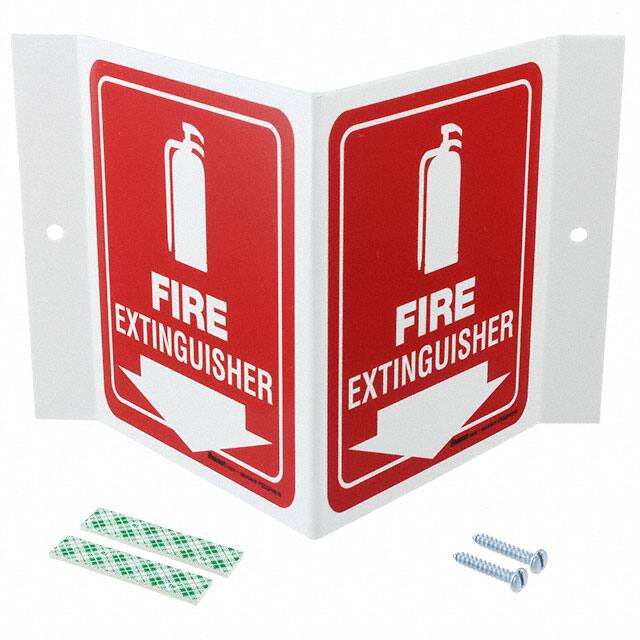 PSS3P4014 SIGN 6"X5" WHITE/RED