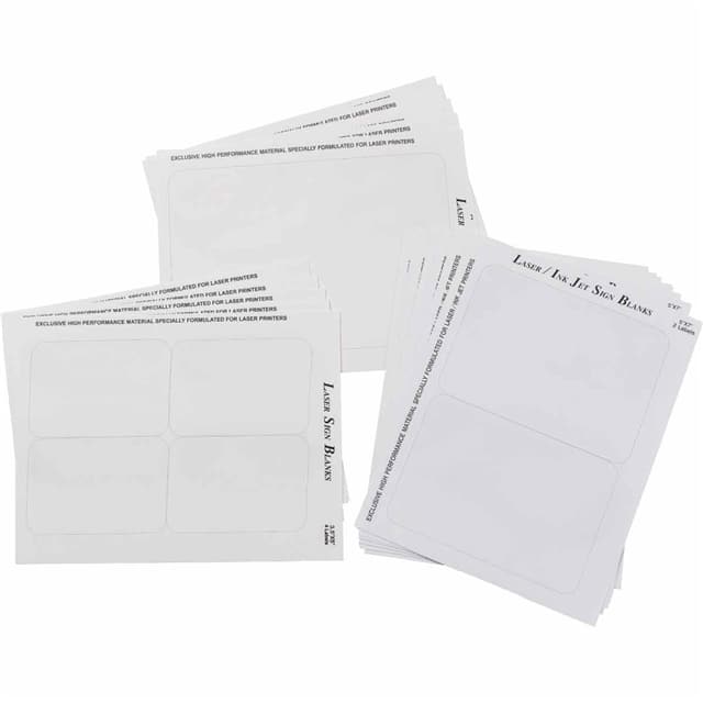 12916 SIGN BLANK WHITE VARIETY PACK