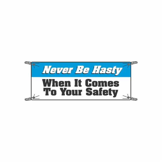106323 10'W X 4'H SAFETY BANNER
