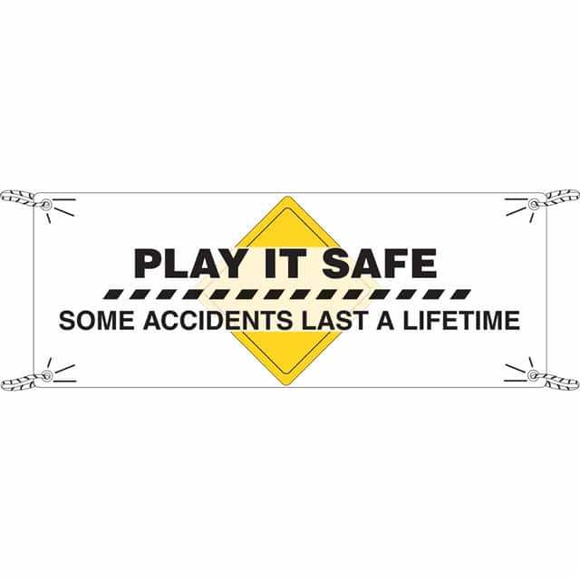 106325 BANNER 4'X10' WHT/YEL/BLK PLAY I