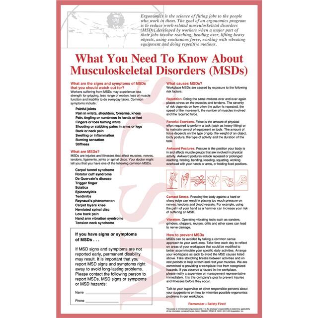 106431 ERGONOMICS POSTER LAMINATED