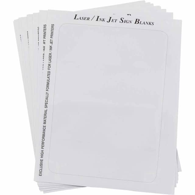 12902 SIGN BLANK WHITE 7 X 10