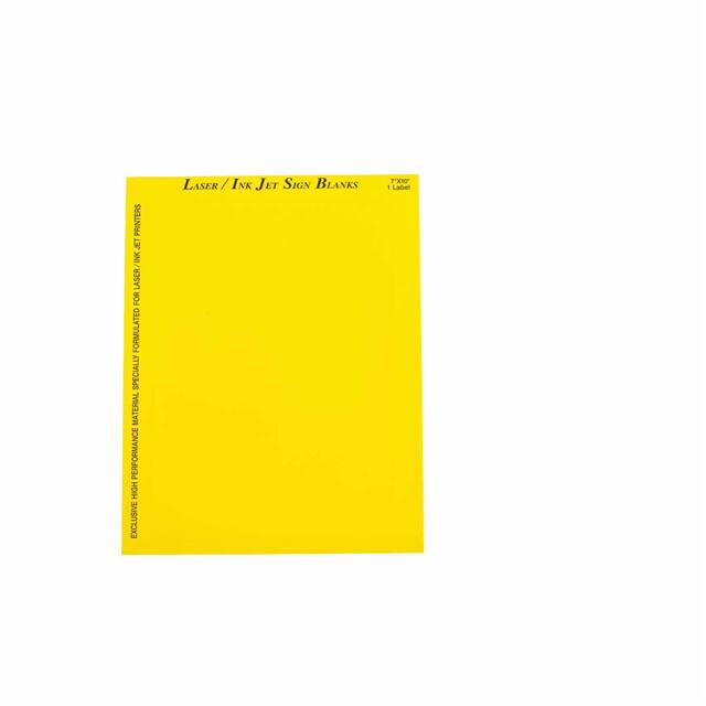 12905 SIGN BLANK YELLOW 7 X 10