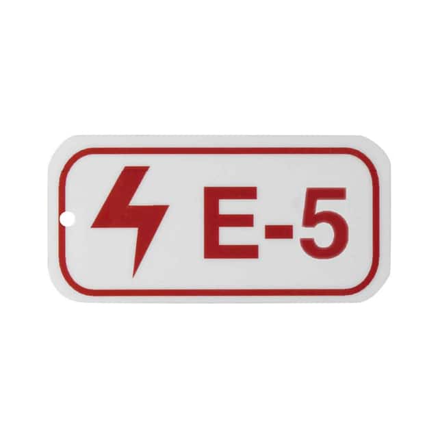 105683 1.5"X3"ENERGY TAGS RED/WHT,E-5,A