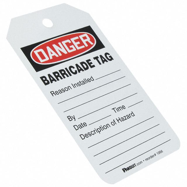 PCT-1066 TAG 5.75"X3.25" RED/BLACK/WHITE