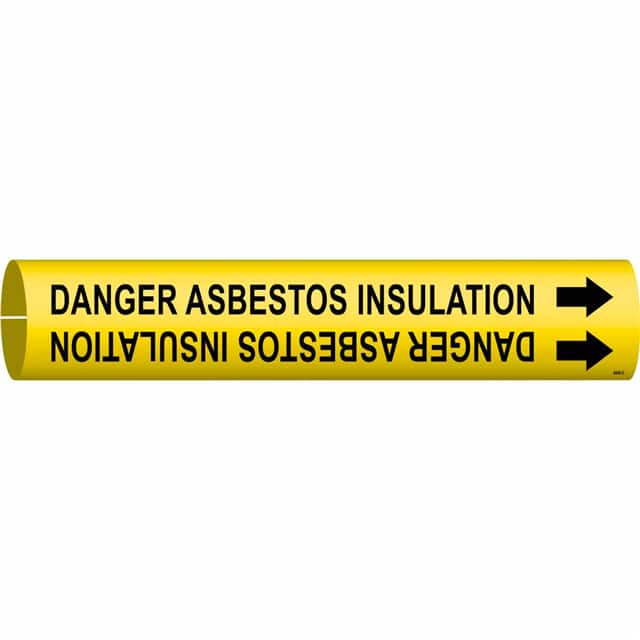 4045-C B915/C BLK/YEL DNGR ASBESTOS INS